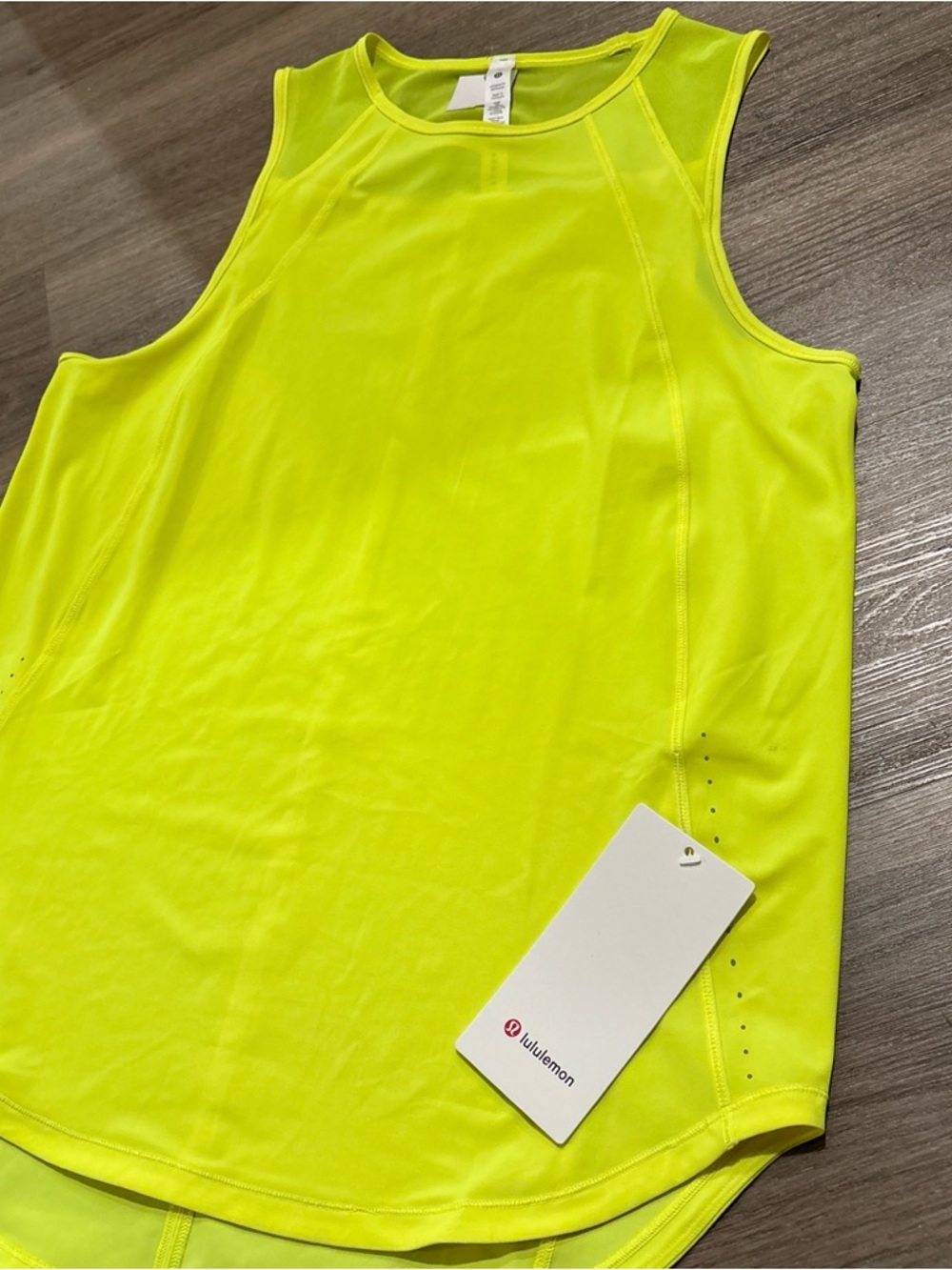 lululemon athletica Neon Yellow Sleeveless Athletic Tank